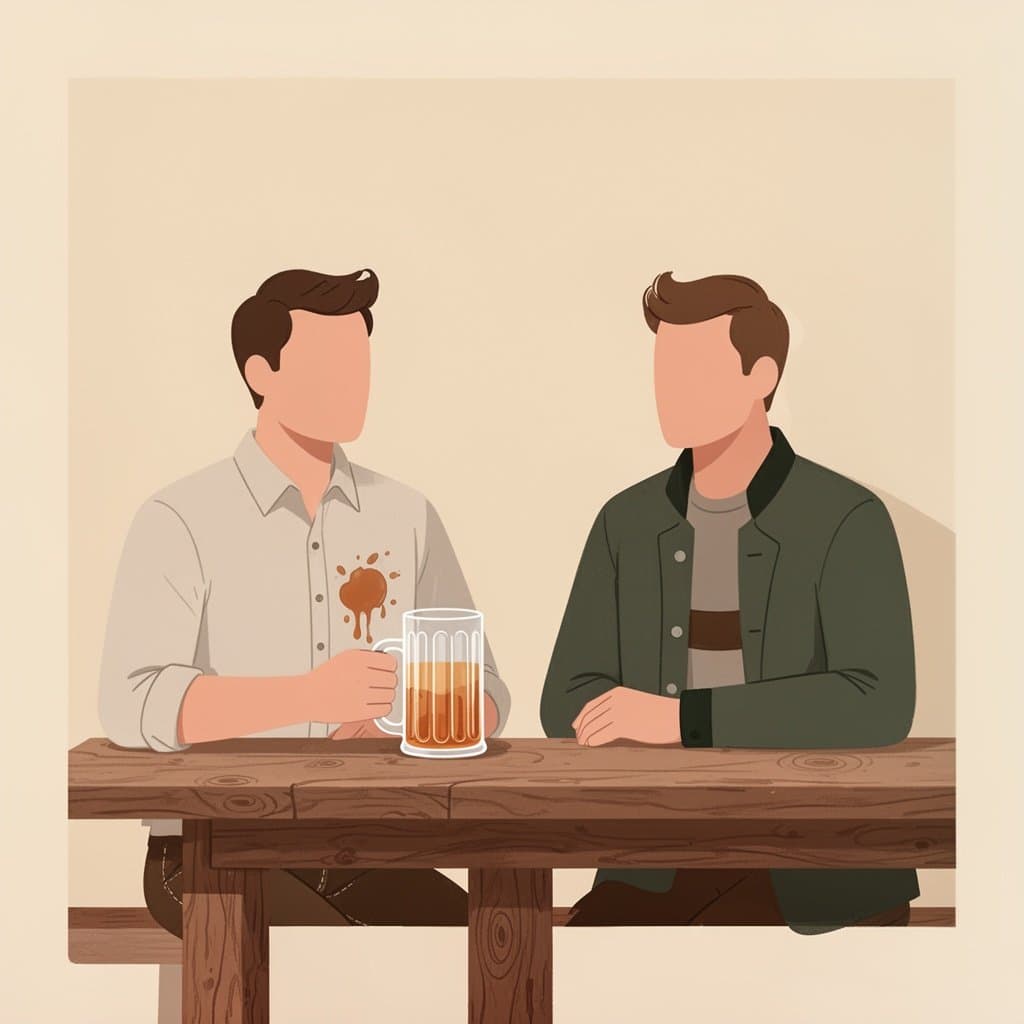 Ein Missgeschick im Apfelweinlokal